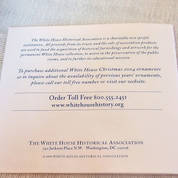 2004 White House Historical Assoc. Christmas Ornament 🎄 New in Box - Picture 6 of 11